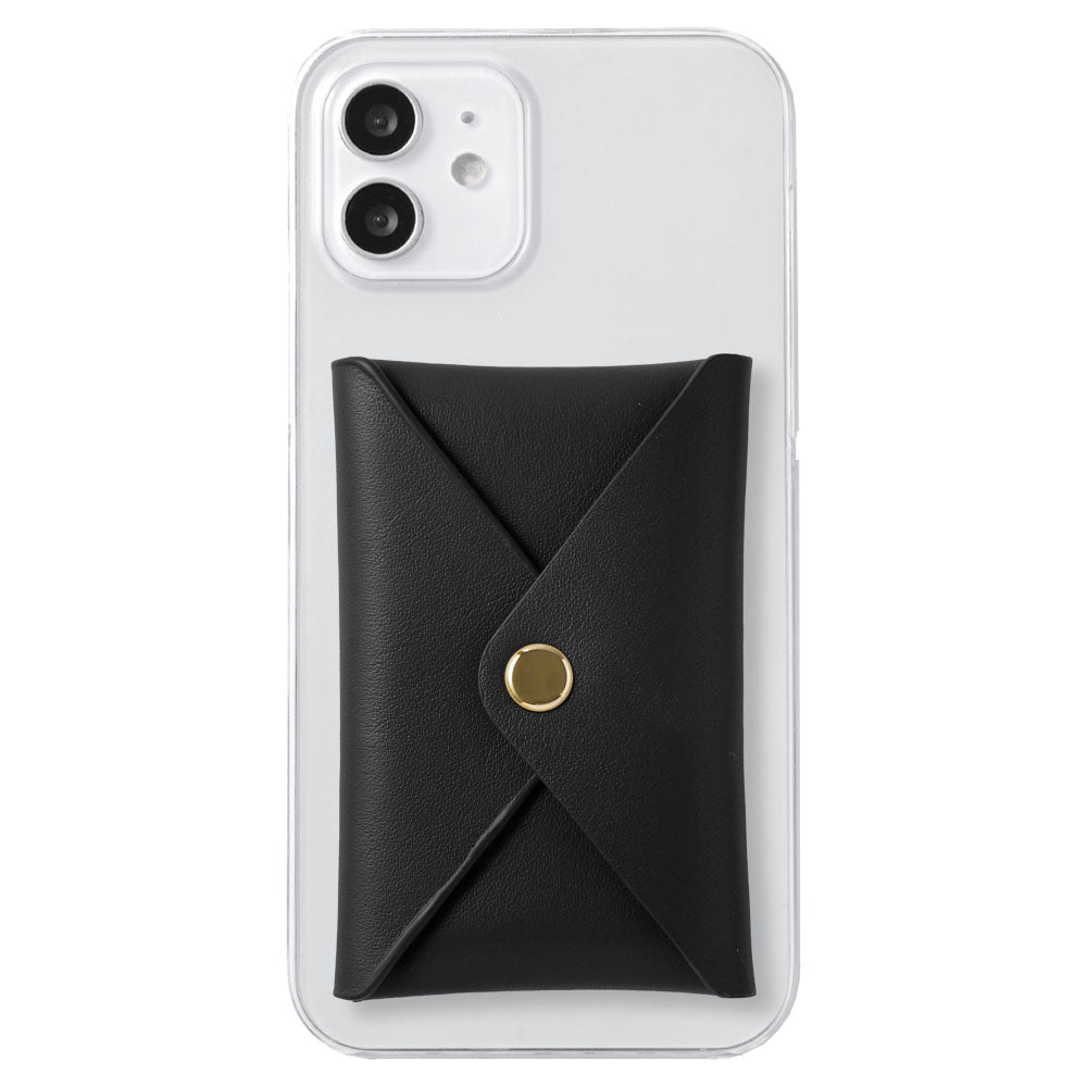 Clear case genuine leather Italian smooth leather with lid and pocket back case AQUOS series