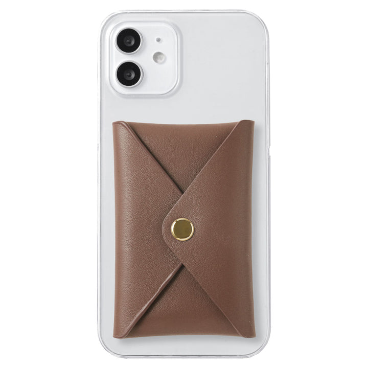 Clear case genuine leather Italian smooth leather with lid and pocket back case Xperia series