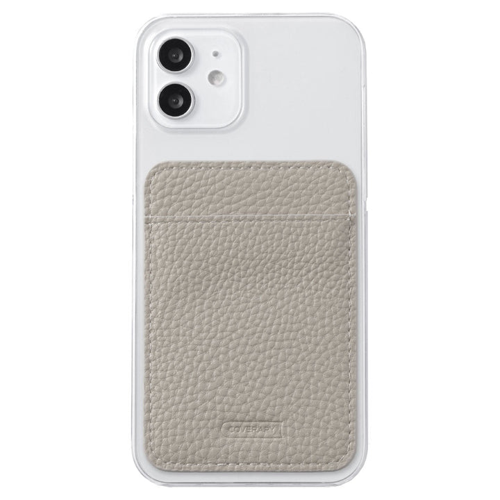 Clear Case Vegan Leather Textured Vertical/Horizontal Selectable Card Pocket Back Case Galaxy Series