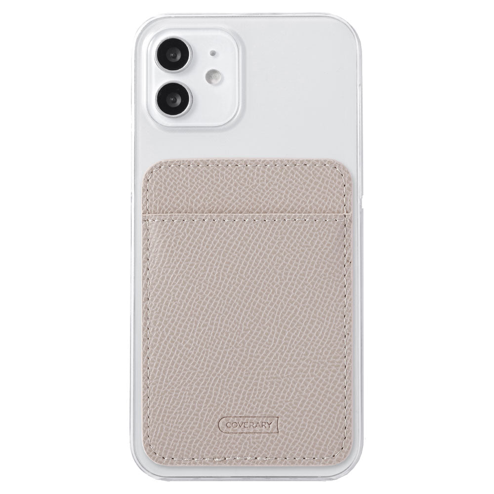 Coque transparente en cuir végan Couleur basique Avec poche pour cartes au choix vertical/horizontal Coque arrière Série Galaxy