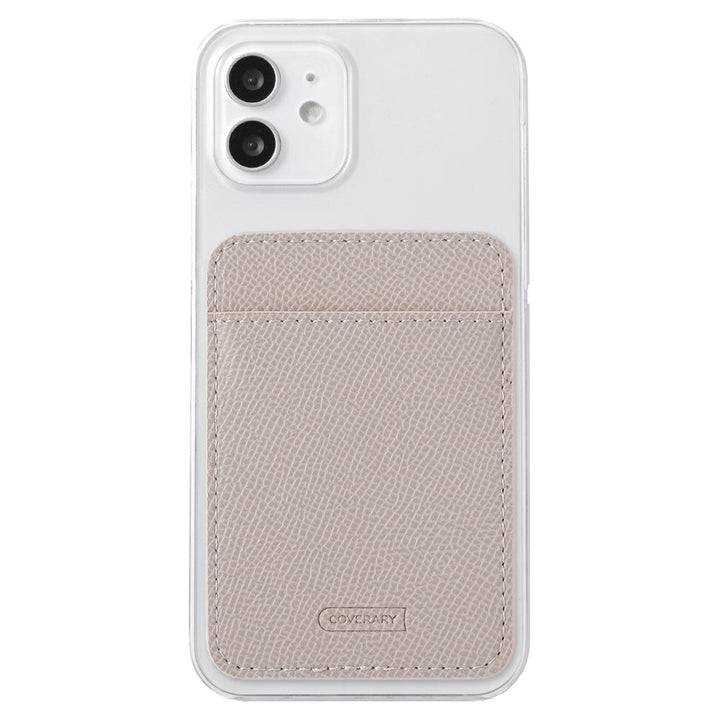 Coque transparente en cuir végan Couleur basique Avec poche pour cartes au choix vertical/horizontal Coque arrière Série Galaxy