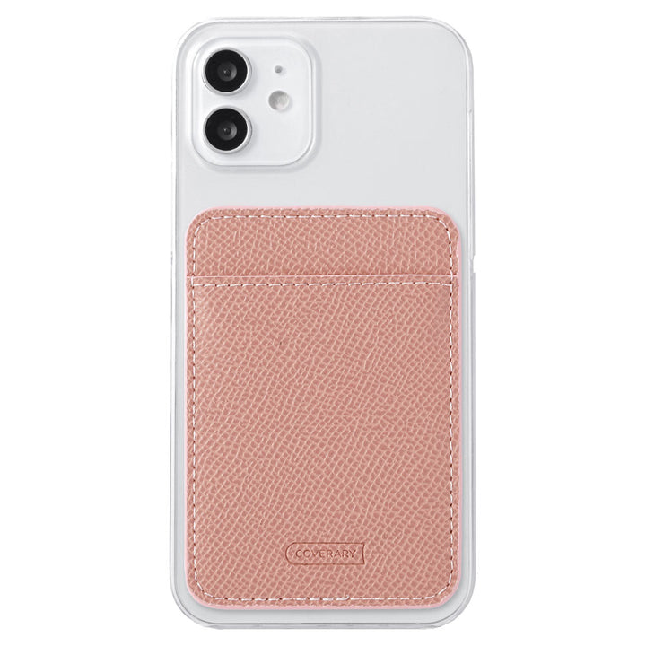 Coque transparente en cuir végan Couleur basique Avec poche pour cartes au choix vertical/horizontal Coque arrière Série Galaxy