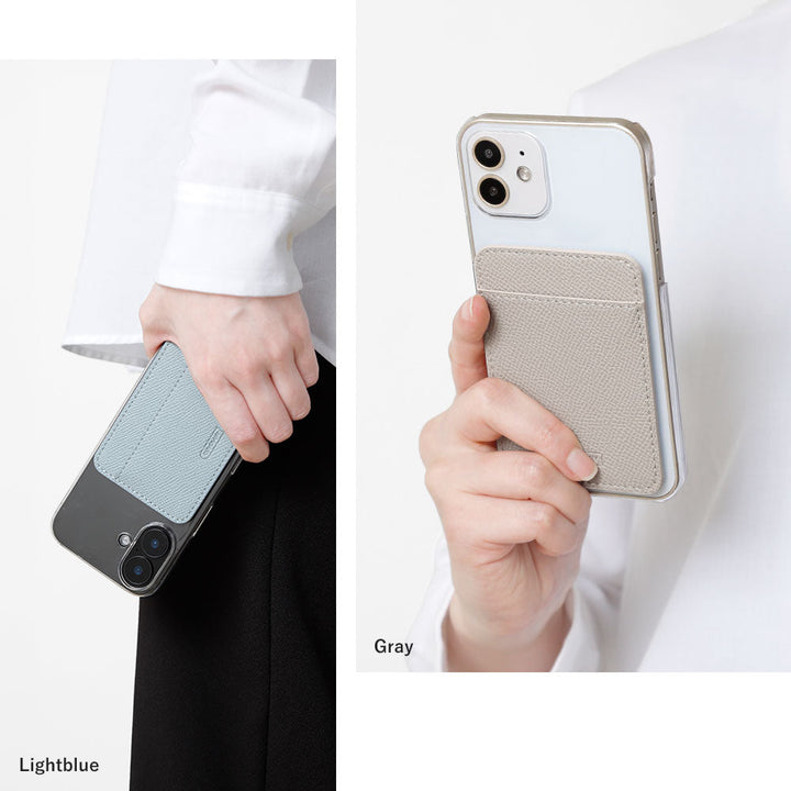 Coque transparente en cuir végan Couleur basique Avec poche pour cartes au choix vertical/horizontal Coque arrière Série Galaxy