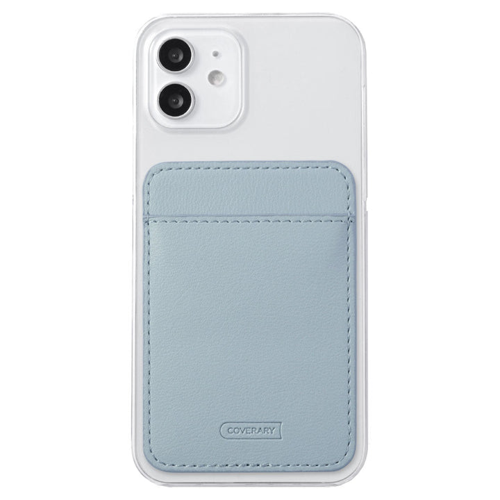 Clear Case Vegan Leather Dusty Pastel Vertical/Horizontal Selectable Card Pocket Back Case Galaxy Series
