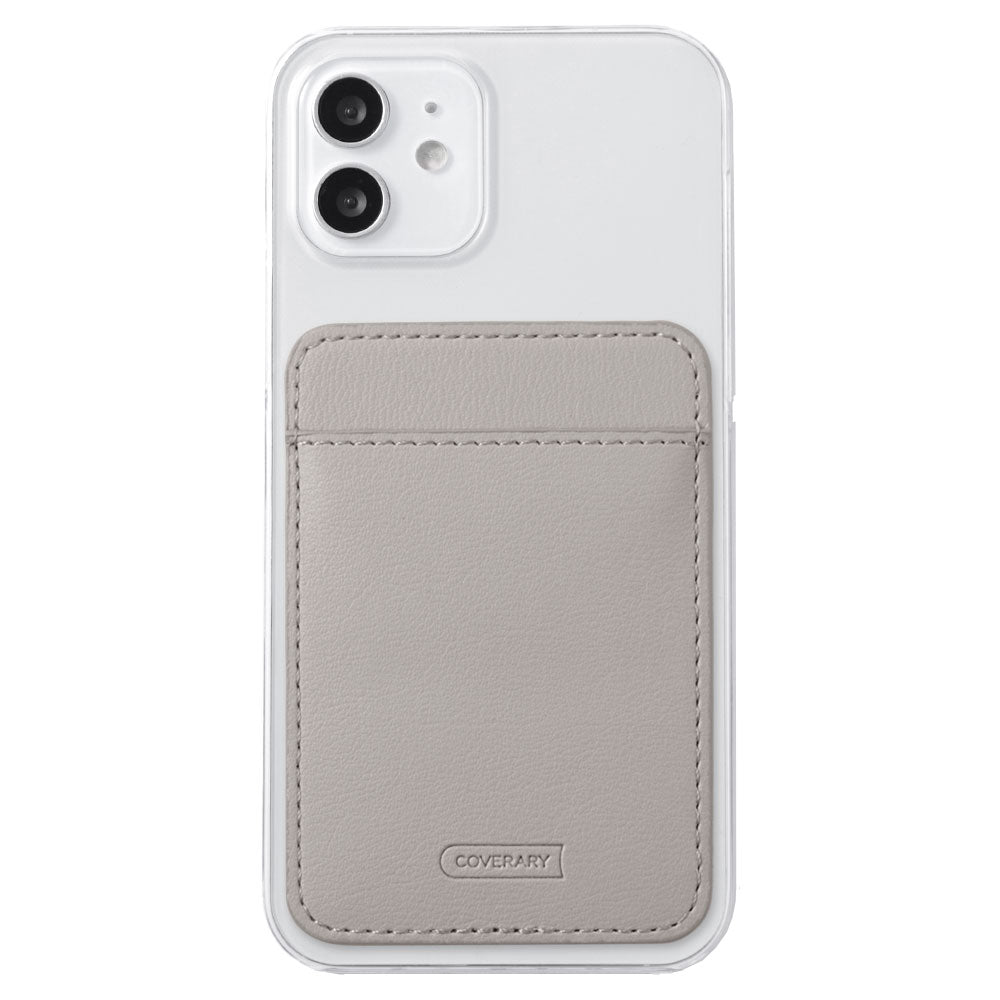Clear Case Vegan Leather Dusty Pastel Vertical/Horizontal Selectable Card Pocket Back Case Galaxy Series