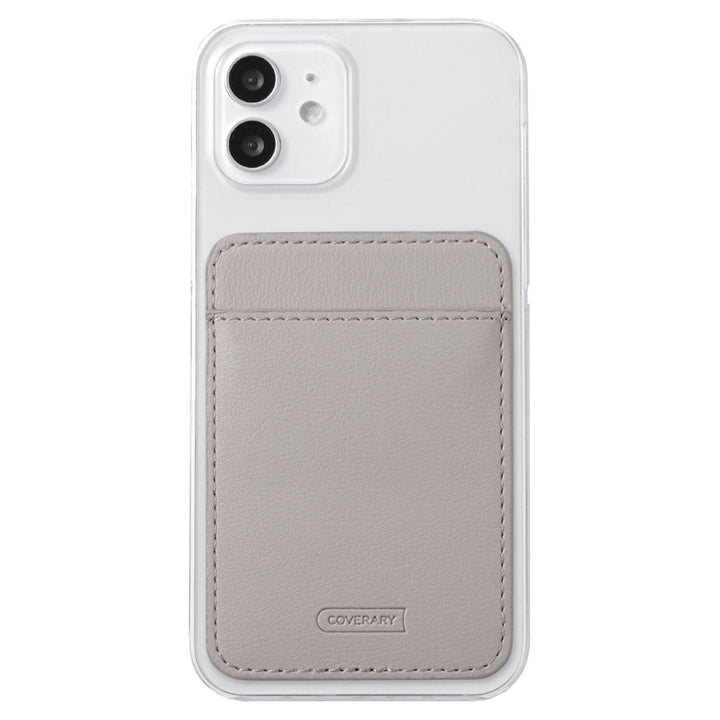 Coque transparente en cuir végan pastel doux avec poche pour cartes, orientation verticale ou horizontale, coque arrière pour la série iPhone