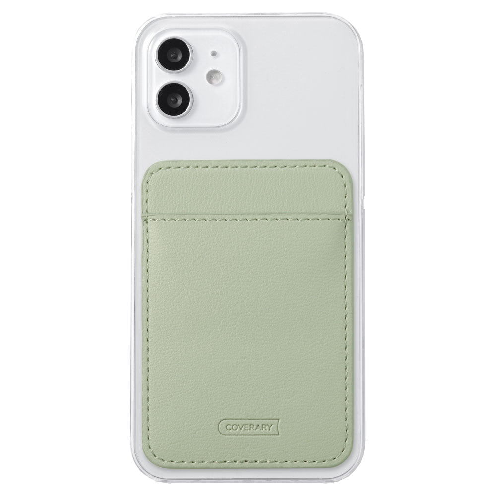 Coque transparente en cuir végan pastel doux avec poche pour cartes, orientation verticale ou horizontale, coque arrière pour la série AQUOS