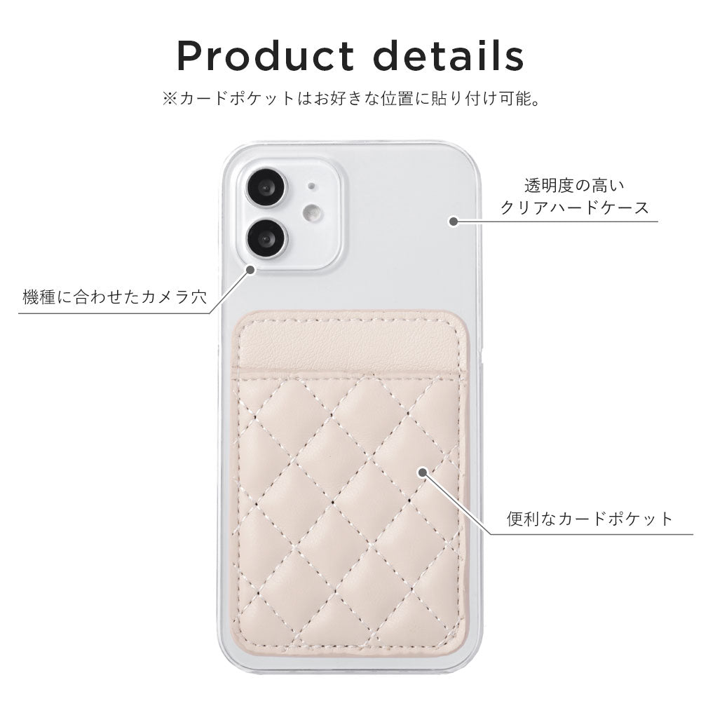 Clear case vegan leather matte smooth studs with selectable vertical/horizontal card pocket back case for Google Pixel series