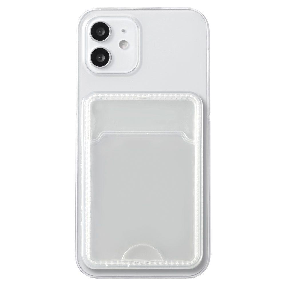 Clear case with card storage pocket, back case for Galaxy series