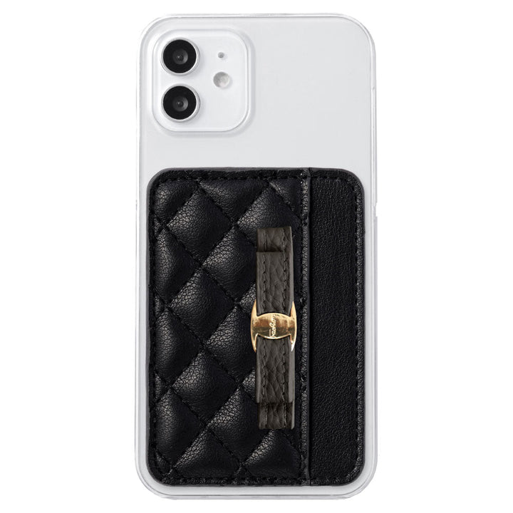 Étui transparent en cuir végan mat lisse avec décoration ruban, poche pour cartes orientable verticalement ou horizontalement, coque arrière pour la série iPhone