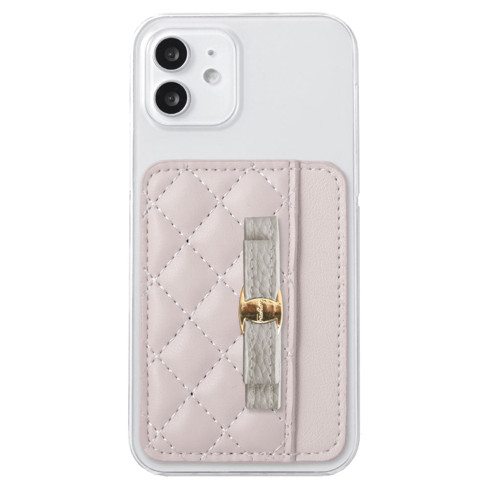 Étui transparent en cuir végan mat lisse avec décoration ruban, poche pour cartes orientable verticalement ou horizontalement, coque arrière pour la série Xperia