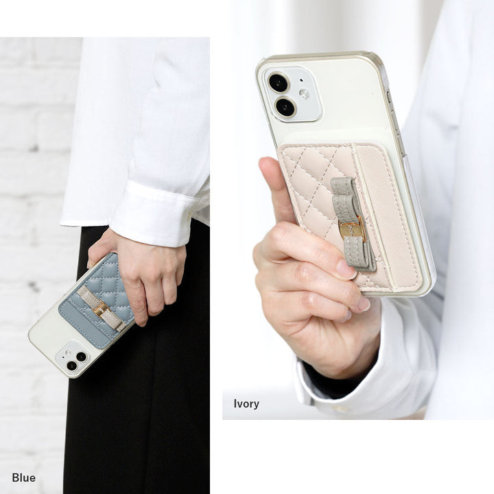 Étui transparent en cuir végan mat lisse avec décoration ruban, poche pour cartes orientable verticalement ou horizontalement, coque arrière pour la série Xperia