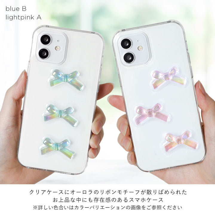 Coque transparente Résine Décoration ruban Coque arrière Série iPhone