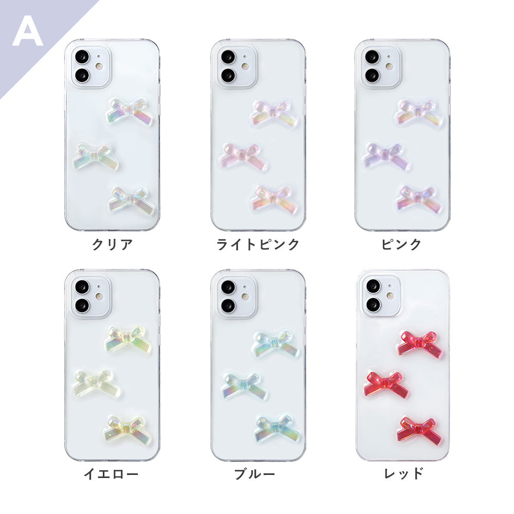 Coque transparente Résine Décoration ruban Coque arrière Série iPhone