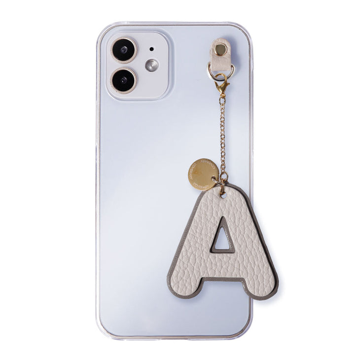 Étui transparent cuir véritable cuir italien grainé grand porte-initiales superposé étui arrière série Xperia