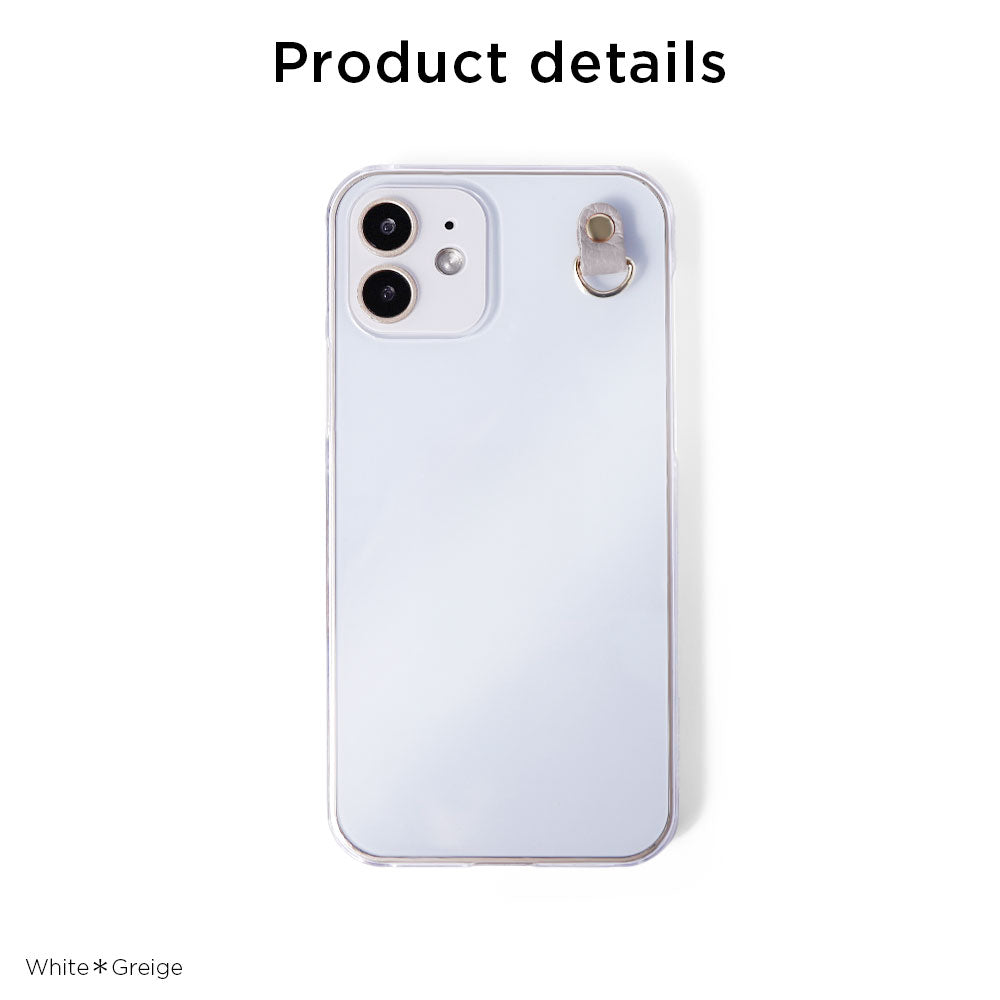 Étui transparent cuir véritable cuir italien grainé grand porte-initiales superposé étui arrière série Xperia