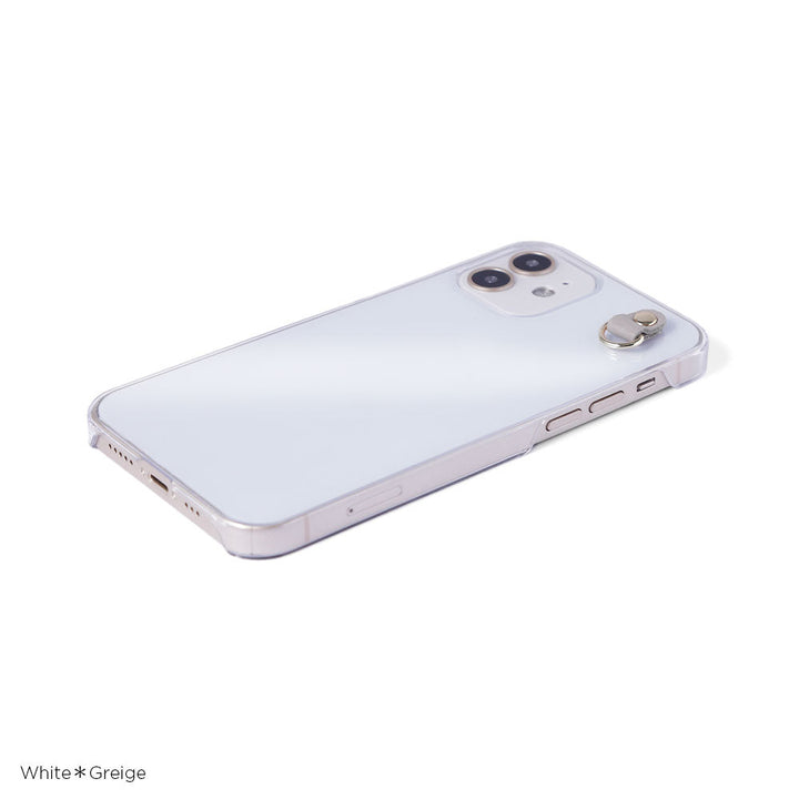 Étui transparent cuir véritable cuir italien grainé grand porte-initiales superposé étui arrière série Xperia