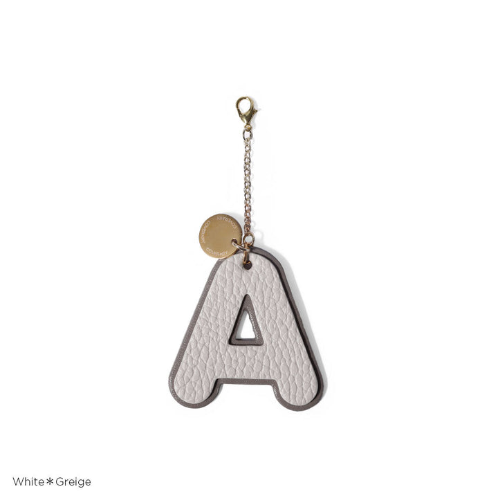 クリアケース 本革 イタリアンシュリンクレザー BIGレイヤーイニシャルチャーム 背面ケース iPhoneシリーズ