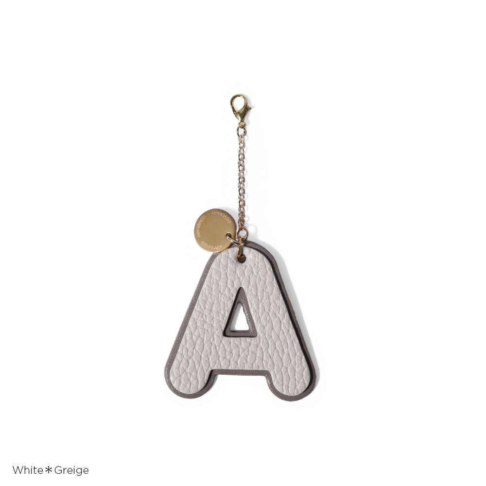 Clear Case Genuine Leather Italian Shrink Leather BIG Layer Initial Charm Back Case AQUOS Series