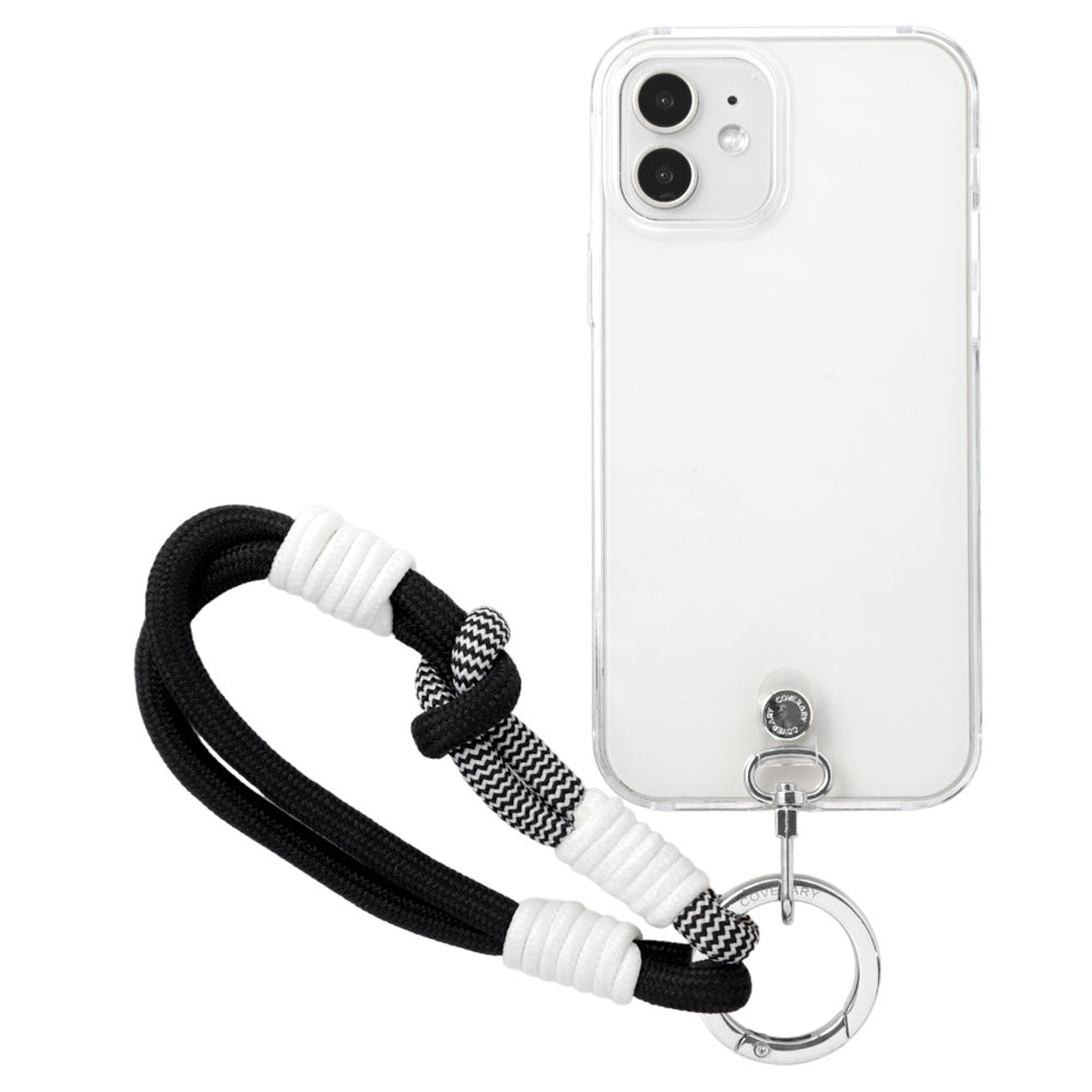 Clear case with colorful hand strap, back case for Google Pixel series