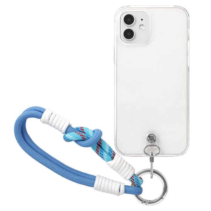Clear case with colorful hand strap, back case for Google Pixel series