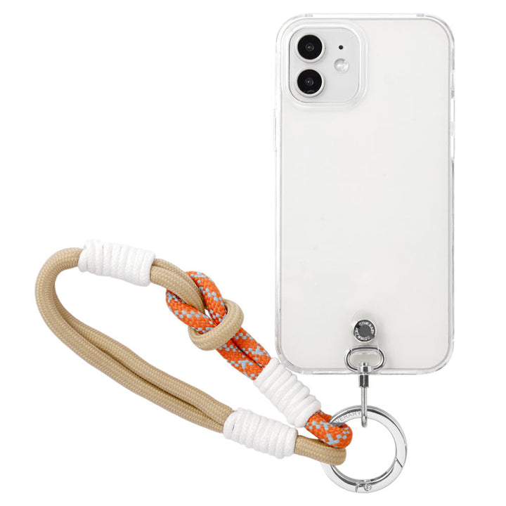 Coque transparente avec sangle colorée pour la série Galaxy