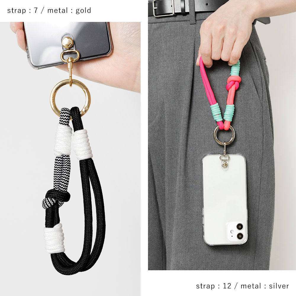 Coque transparente avec sangle colorée pour la série Xperia