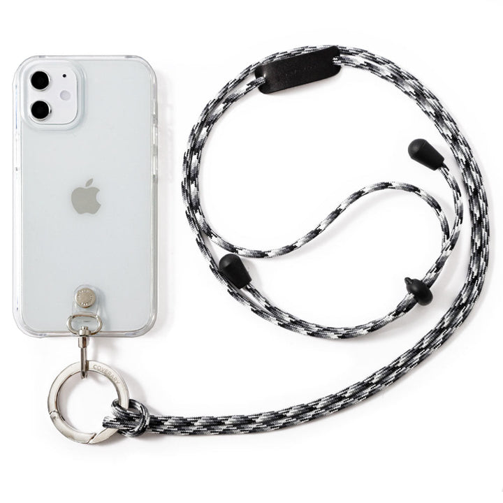 Clear case with ring shoulder strap, back case for iPhone series