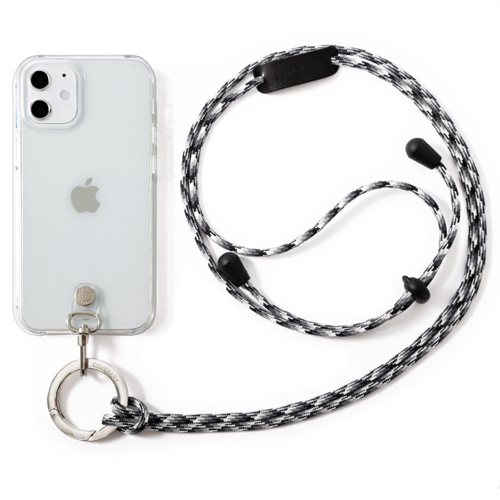 Clear case with ring shoulder strap, back case for AQUOS series