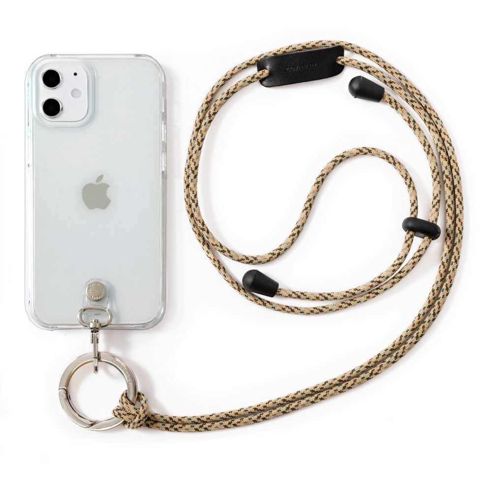 Clear case with ring shoulder strap, back case for iPhone series