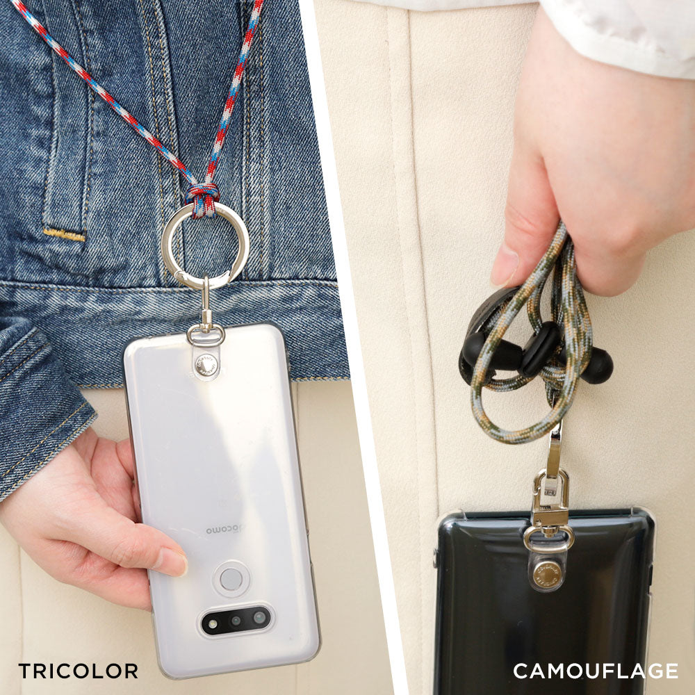 Clear case with ring shoulder strap, back case for Galaxy series