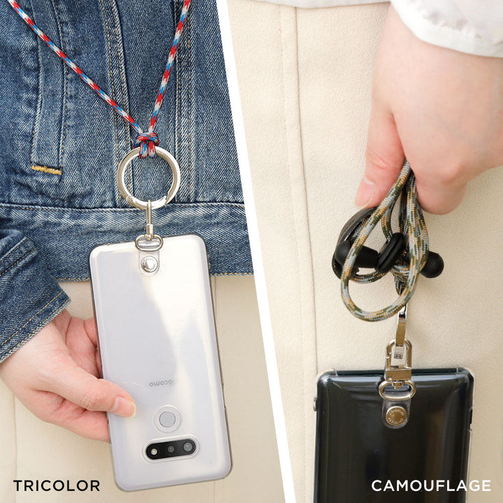 Clear case with ring shoulder strap, back case for iPhone series