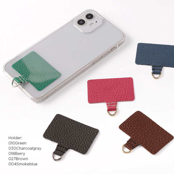 Coque transparente Cuir véritable 32 couleurs Cuir italien grainé Ensemble support arrière