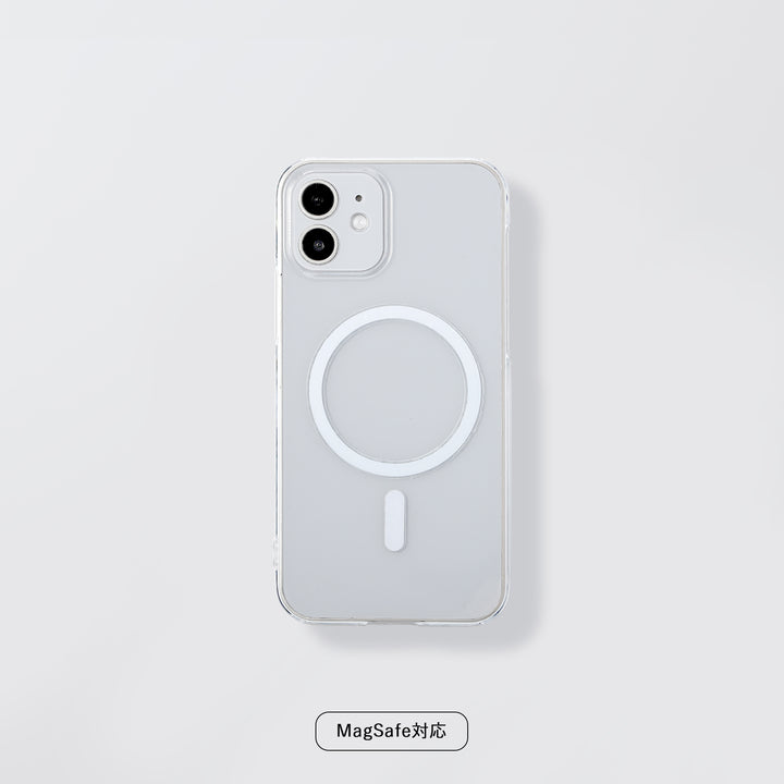 MagSafe-compatible clear case, compatible with all models, built-in magnet, transparent back case
