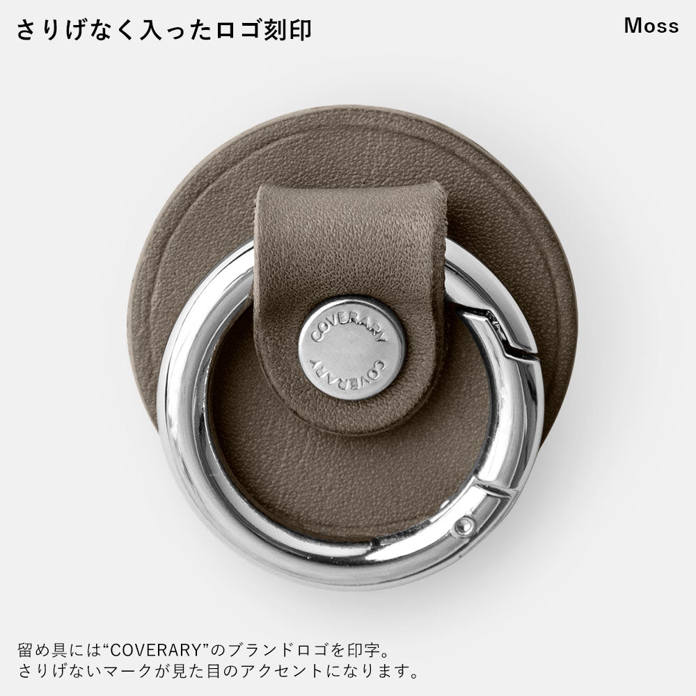 Clear case genuine leather Tochigi leather with smartphone ring back case Google Pixel series