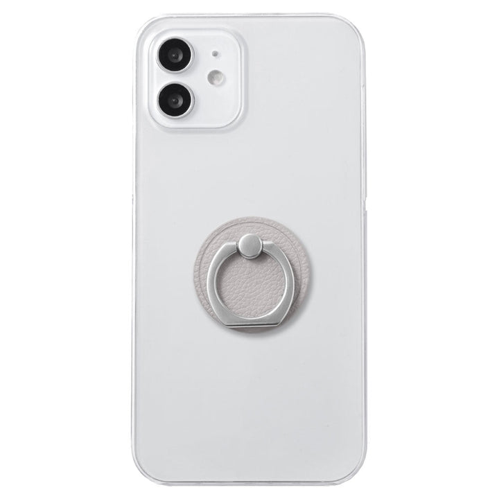 クリアケース ヴィーガンレザー ベーシック レザー調 スマホリング付き 背面ケース Google Pixelシリーズ