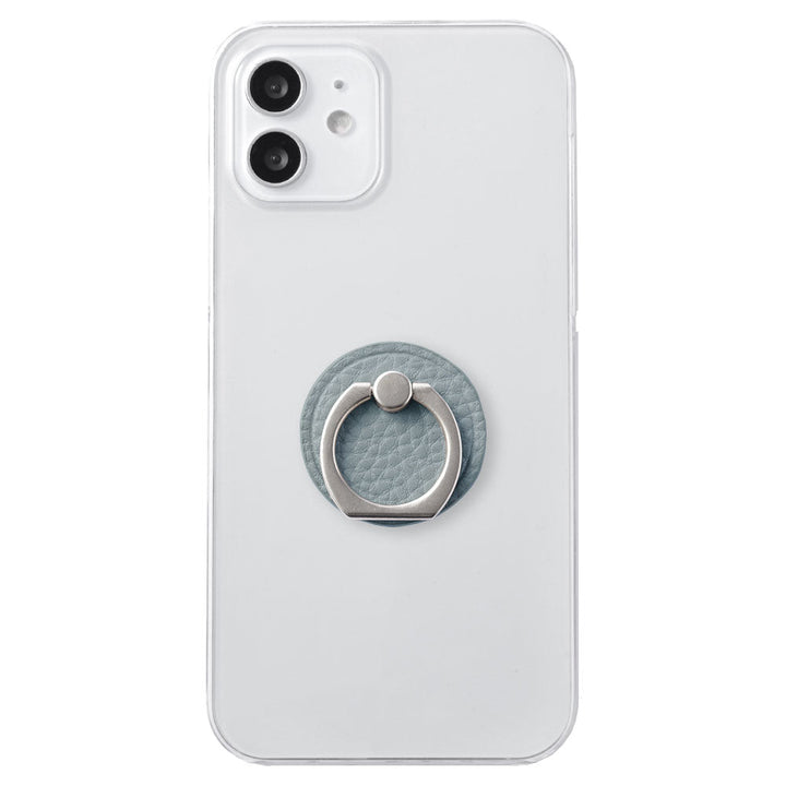 Coque transparente en cuir végan grainé couleur poussiéreuse avec anneau pour smartphone pour la série Google Pixel