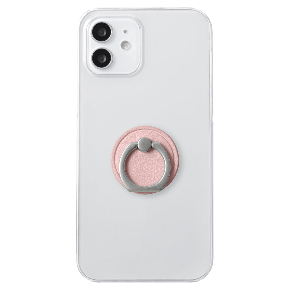 Clear Case Vegan Leather Smooth Fabric Muted Color With Smartphone Ring Back Case Google Pixel Series