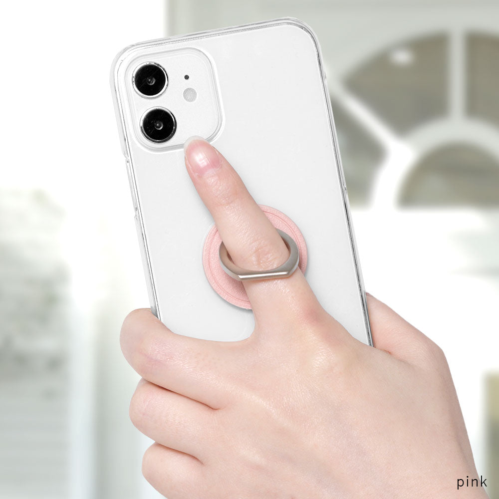 Clear Case Vegan Leather Smooth Fabric Muted Color With Smartphone Ring Back Case Google Pixel Series