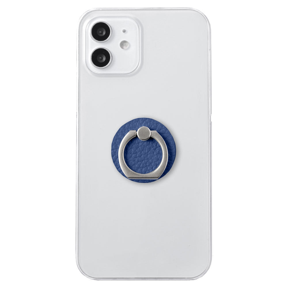 Clear case genuine leather 32 colors Italian shrink leather with smartphone ring back case AQUOS series