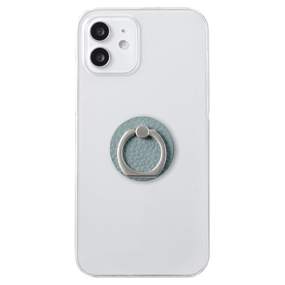 Clear case genuine leather 32 colors Italian shrink leather with smartphone ring back case AQUOS series