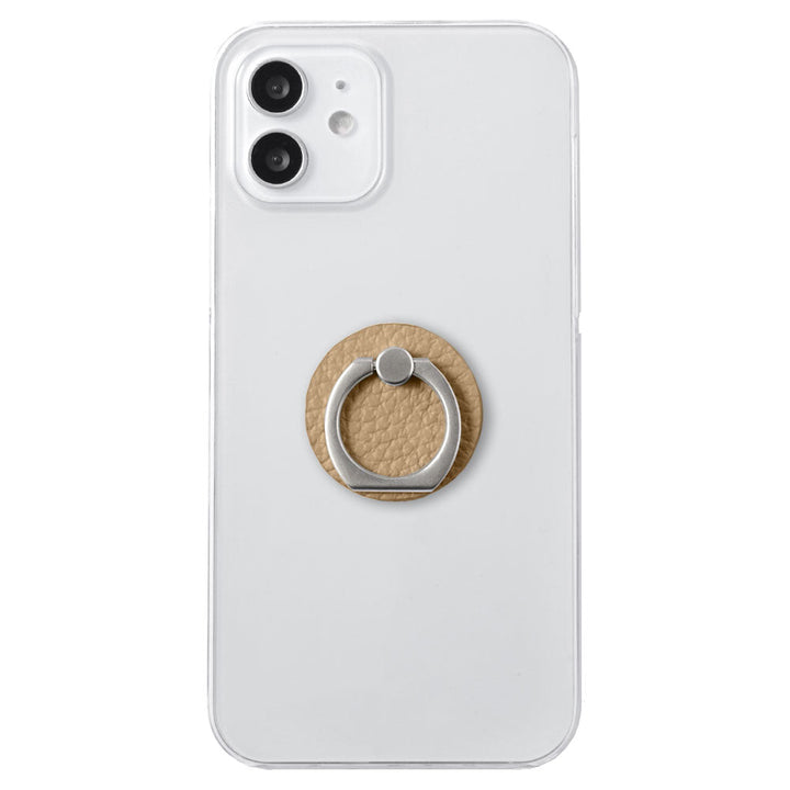 Clear case genuine leather 32 colors Italian shrink leather with smartphone ring back case AQUOS series