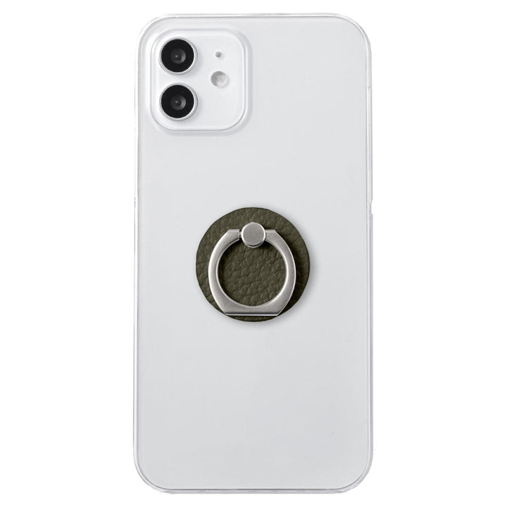 Clear case genuine leather 32 colors Italian shrink leather with smartphone ring back case AQUOS series