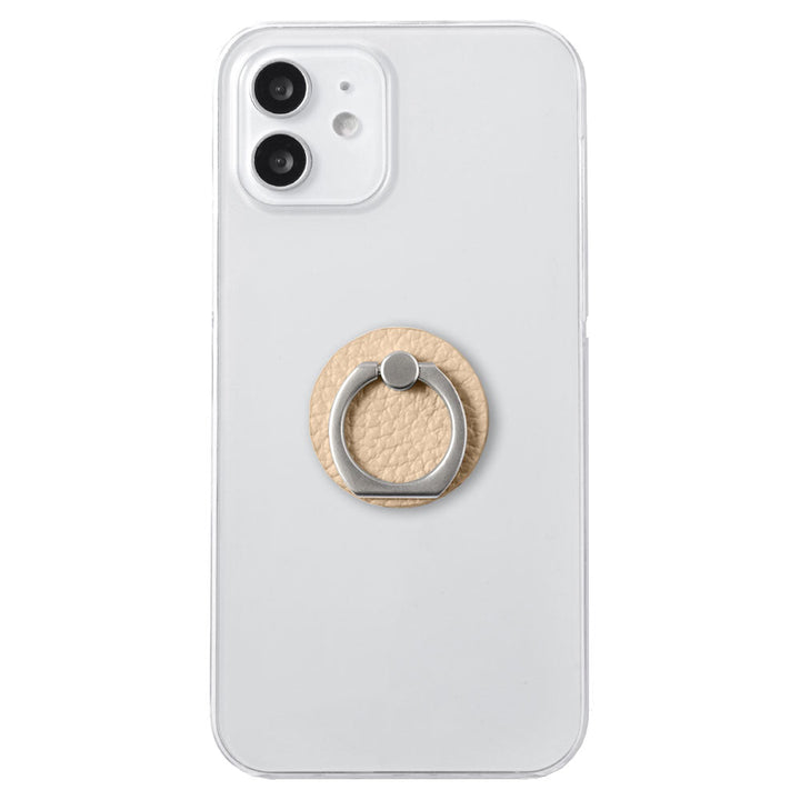 Clear case genuine leather 32 colors Italian shrink leather with smartphone ring back case AQUOS series