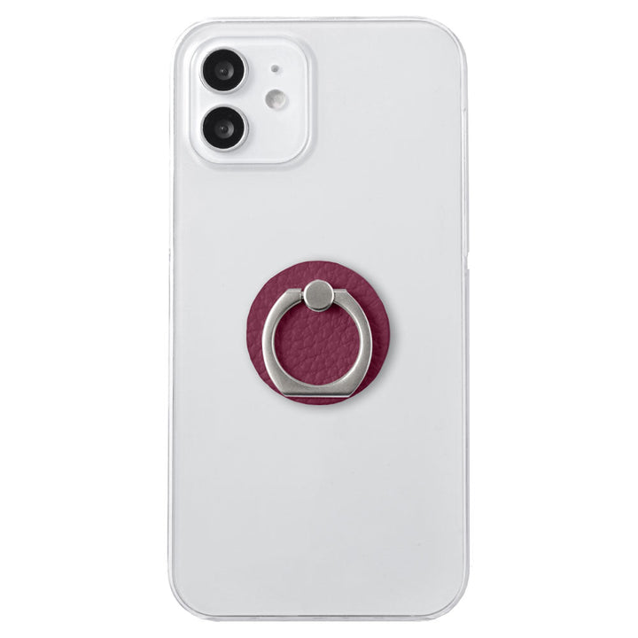 Clear case genuine leather 32 colors Italian shrink leather with smartphone ring back case AQUOS series