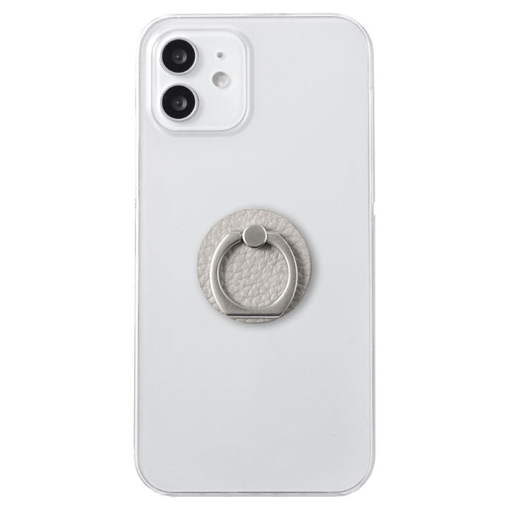 Clear case genuine leather 32 colors Italian shrink leather with smartphone ring back case AQUOS series