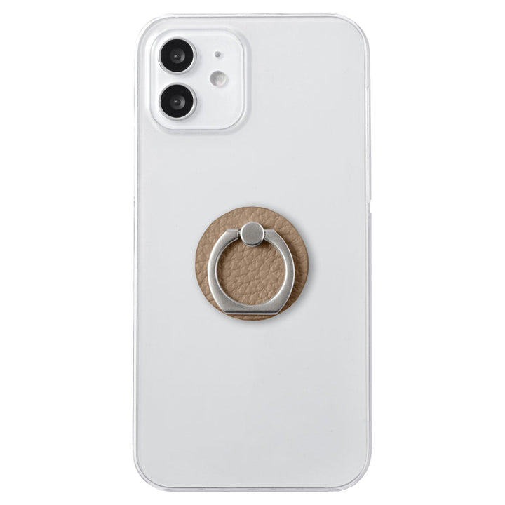 Clear case genuine leather 32 colors Italian shrink leather with smartphone ring back case AQUOS series