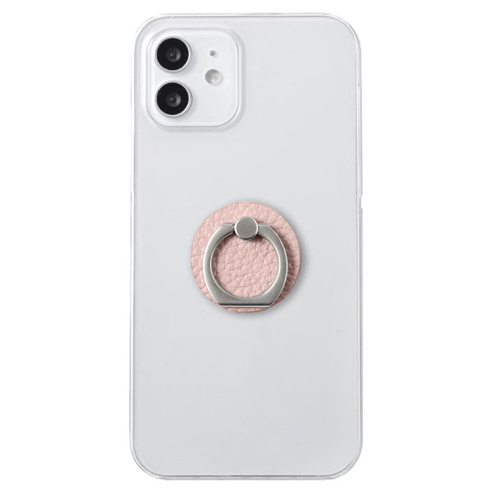 Clear case genuine leather 32 colors Italian shrink leather with smartphone ring back case AQUOS series