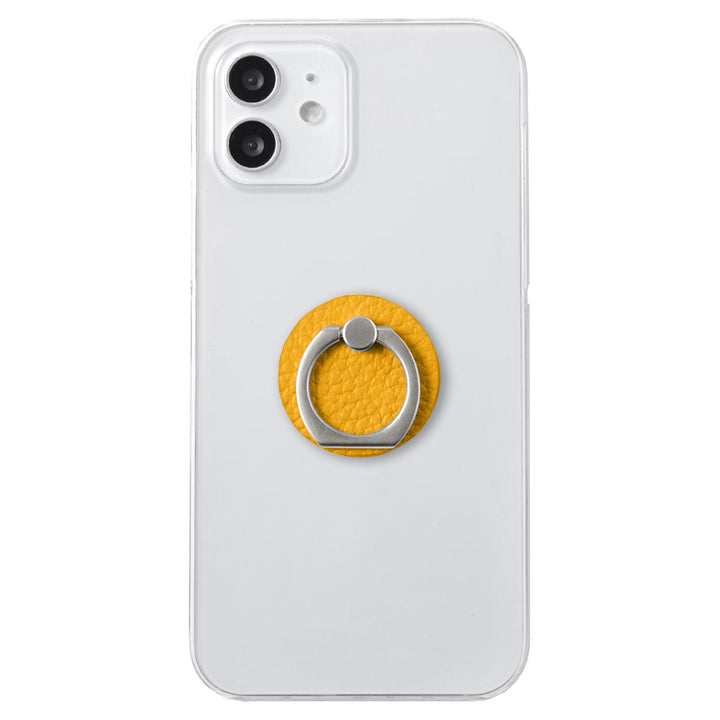 Clear case genuine leather 32 colors Italian shrink leather with smartphone ring back case AQUOS series