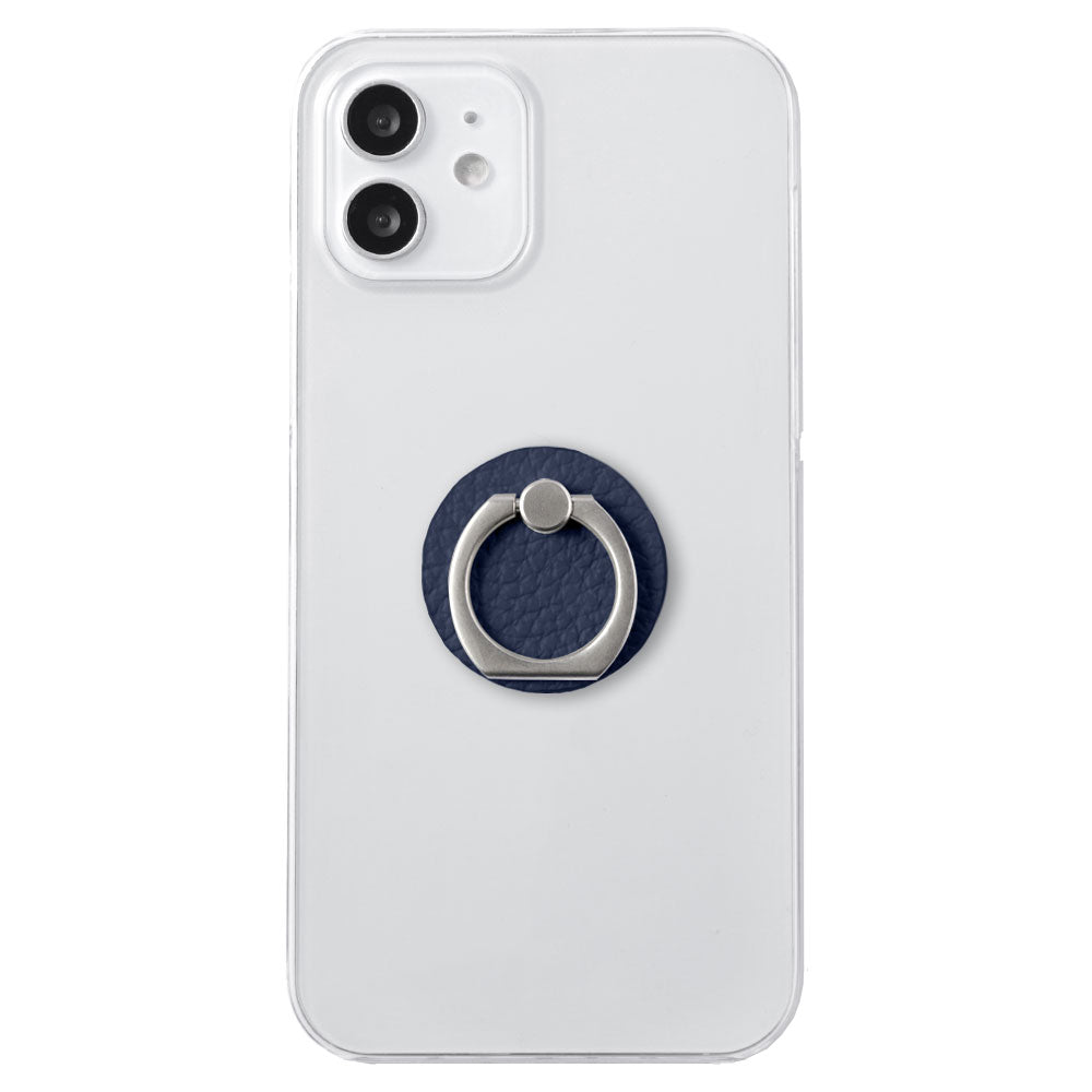 Clear case genuine leather 32 colors Italian shrink leather with smartphone ring back case AQUOS series